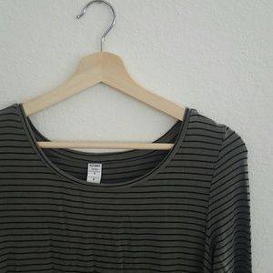 Old Navy Green/Black Striped Tunic